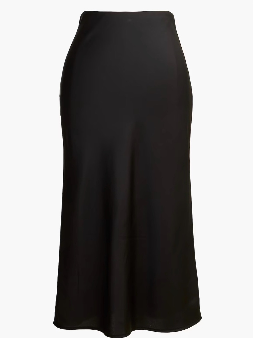 J. Crew Black Satin Maxi Skirt